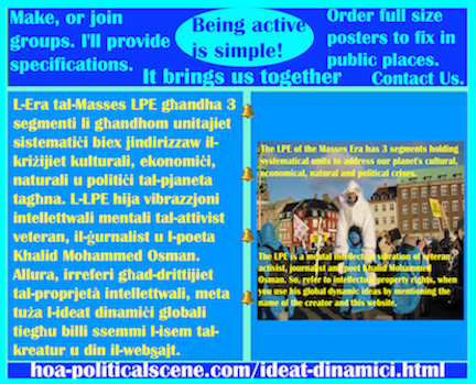 hoa-politicalscene.com/ideat-dinamici.html - Ideat Dinamiċi: L-Era tal-Masses LPE għandha 3 segmenti li għandhom unitajiet sistematiċi biex jindirizzaw il-kriżijiet kulturali, ekonomiċi, naturali ...