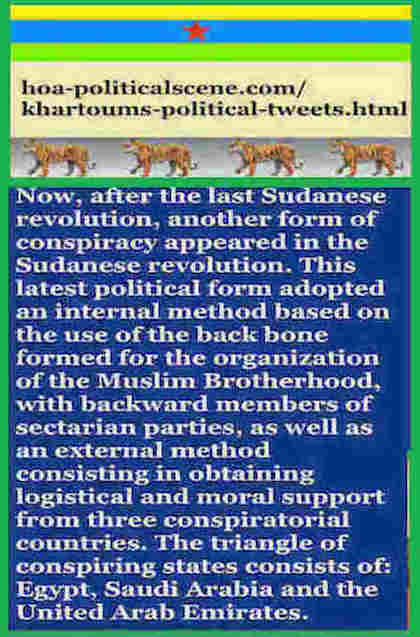 hoa-politicalscene.com/khartoums-political-tweets.html: Khartoum's Political Tweets: A political quote by Sudanese columnist journalist and political analyst Khalid Mohammed Osman in English 791.