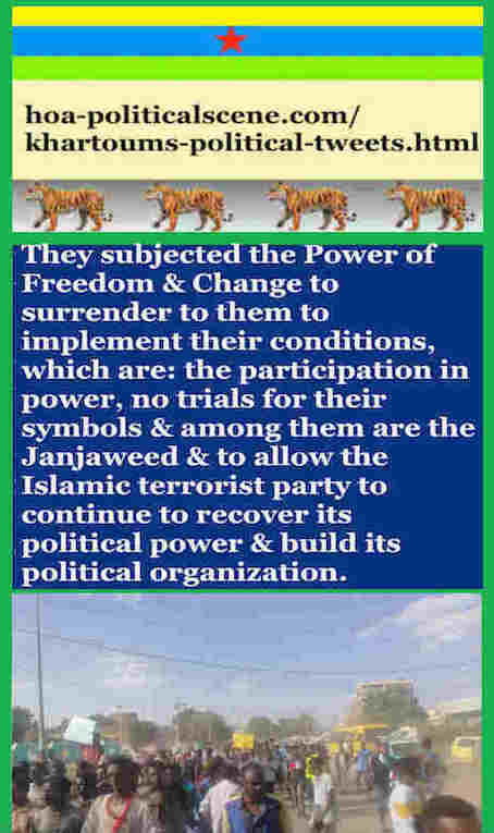 hoa-politicalscene.com/khartoums-political-tweets.html: Khartoum's Political Tweets: A political quote by Sudanese columnist journalist and political analyst Khalid Mohammed Osman in English 793.