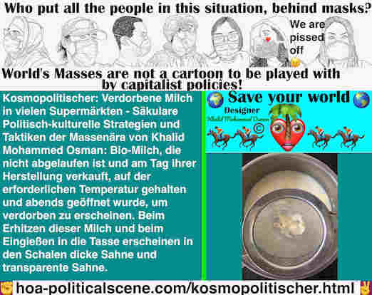 hoa-politicalscene.com/kosmopolitischer.html - Kosmopolitischer: Verdorbene Milch in vielen Supermärkten - Bio-Milch, die nicht abgelaufen ist und am Tag ihrer Herstellung verkauft, auf der ...