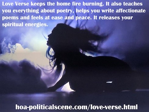 Love Verse keeps the home fire burning. It also teaches you everything about poetry, helps you write affectionate poems and feels at ease and peace.
