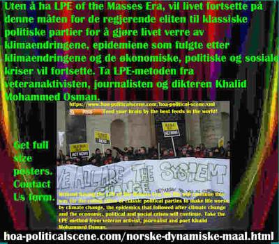 hoa-politicalscene.com/norske-dynamiske-maal.html - Norske Dynamiske Maal: Vi massene løser anleggets problemer, som er blitt skapt av de regjerende elite fra klassiske...