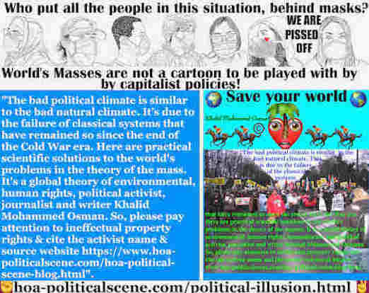 L’illusion politique des médias de masse: "Le mauvais climat politique est similaire au mauvais climat naturel. Cela est dû à l’échec des systèmes classiques qui le sont restés depuis la fin de la guerre froide. Voici des solutions scientifiques pratiques aux problèmes du monde dans la théorie des masses. C’est une théorie mondiale de l’environnement, des droits de l’homme, de l’humanitaire et du militant politique, journaliste et écrivain Khaled Muhammad Othman.