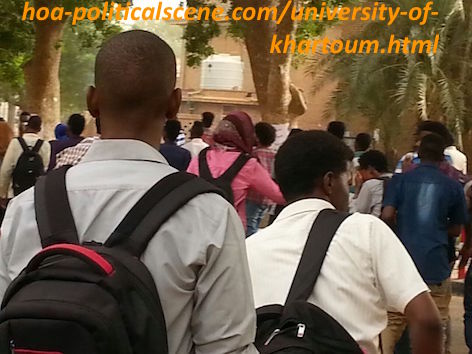 hoa-politicalscene.com/university-of-khartoum.html - University of Khartoum: Students marching to stop destructing the university compounds and selling the location to capital investors.