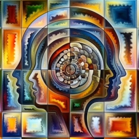 Why Prevailing Perspectives Fail Us?: Fragmented Consensus - A mosaic of diverse perspectives converging into a single unified idea, where individual provoking thoughts form a larger, shared norm.